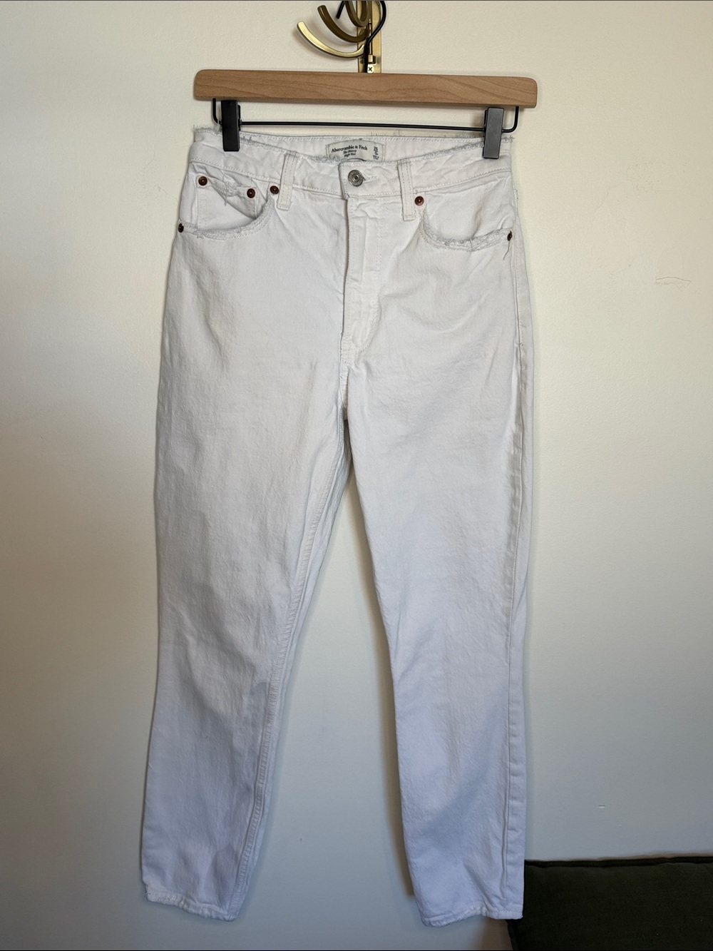 Abercrombie & Fitch high rise White Skinny Jeans